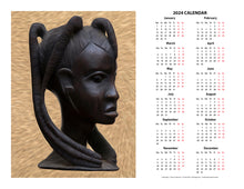 Load image into Gallery viewer, &quot;Heritage 2 - African Woman&quot; 17x22 inch 2024 Fine Art Calendar