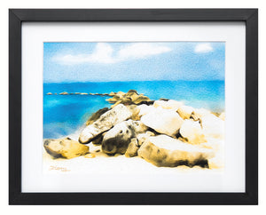 "The Jetty at Seven Mile Beach in Grand Cayman" Framed Gallery Expression