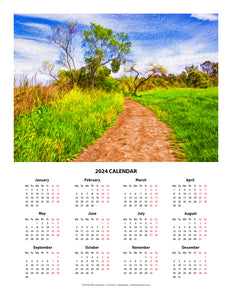 "The Path That Lies Ahead" 17x22 inch 2024 Fine Art Calendar