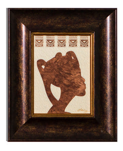 "African Woman Profile" Framed Gallery Expression