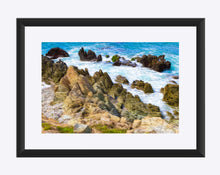 Load image into Gallery viewer, "Beach Rocks in Puerto Vallara, Mexico" Matted Fine Art Print