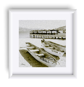 "Boats at the Beach in Acapulco, Mexico" Matted Fine Art Print