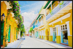 "Colonial Street, Cartagena, Colombia" 12x16 Framed Print