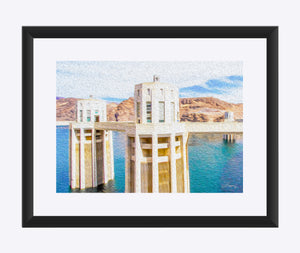 "Hoover Dam 1" Matted Fine Art Print