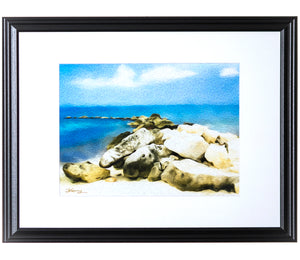 "The Jetty at Seven Mile Beach in Grand Cayman" Framed Gallery Expression