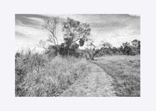 Load image into Gallery viewer, "The Path That Lies Ahead - BW" Matted Fine Art Print