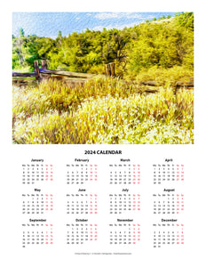 "A Place of Serenity 1" 17x22 inch 2024 Fine Art Calendar