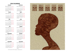 Load image into Gallery viewer, &quot;African Man Profile&quot; 17x22 inch 2024 Fine Art Calendar
