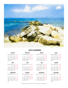 "The Jetty at Seven Mile Beach" 17x22 inch 2024 Fine Art Calendar