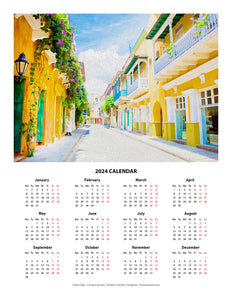 "Colonial Street" 17x22 inch 2024 Fine Art Calendar