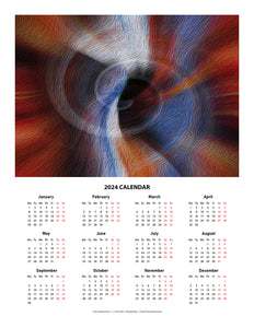 "Color Dissonance 1" 17x22 inch 2024 Fine Art Calendar