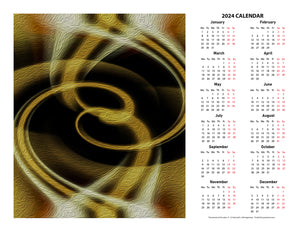 "Dimensional Paradox 4" 17x22 inch 2024 Fine Art Calendar