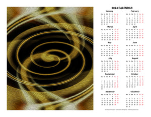 "Dimensional Paradox 5" 17x22 inch 2024 Fine Art Calendar