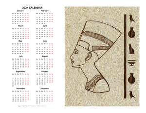 "Egyptian King" 17x22 inch 2024 Fine Art Calendar