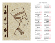 Load image into Gallery viewer, &quot;Egyptian Queen&quot; 17x22 inch 2024 Fine Art Calendar