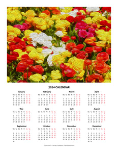 "Flowers Galore" 17x22 inch 2024 Fine Art Calendar