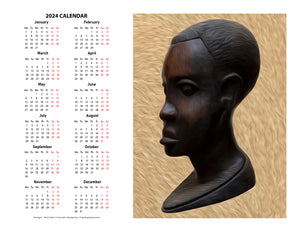 "Heritage 1 - African Man" 17x22 inch 2024 Fine Art Calendar