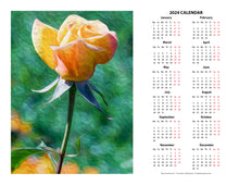Load image into Gallery viewer, &quot;Rosy Prominence 2&quot; 17x22 inch 2024 Fine Art Calendar