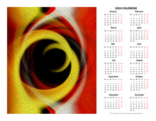 Load image into Gallery viewer, &quot;Temporal Vortex 5&quot; 17x22 inch 2024 Fine Art Calendar