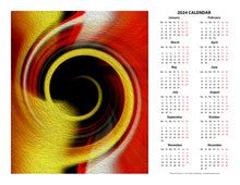 Load image into Gallery viewer, &quot;Temporal Vortex 8&quot; 17x22 inch 2024 Fine Art Calendar