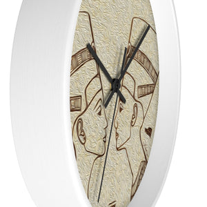 "Egyptian King and Queen" 10" Fine Art Wall Clock