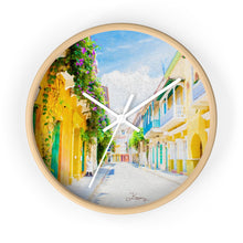 Load image into Gallery viewer, &quot;Colonial Street - Cartagena De Indias, Colombia&quot; 10&quot; Fine Art Wall Clock