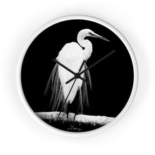 Load image into Gallery viewer, &quot;Great Egret in Full Bloom 1 - L&quot; 10&quot; Fine Art Wall Clock