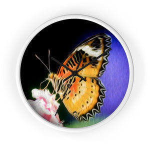 "Malay Lacewing Butterfly 1" 10" Fine Art Wall Clock