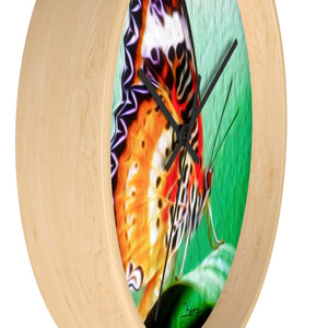 "Malay Lacewing Butterfly 2" 10" Fine Art Wall Clock