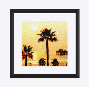 "At the Beach in Oceanside, California" Matted Fine Art Print
