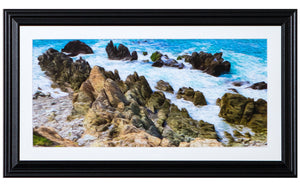"Beach Rocks in Puerto Vallara, Mexico" Framed Gallery Expression