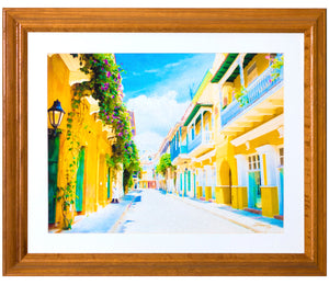 "Colonial Street - Cartagena de Indias, Colombia" Framed Gallery Expression