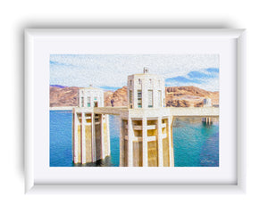 "Hoover Dam 1" Matted Fine Art Print