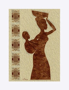 "African Maternal Grace 2" Matted Fine Art Print