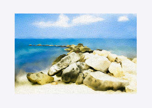 "The Jetty at Seven Mile Beach in Grand Cayman" Matted Fine Art Print