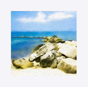 "The Jetty at the Beach in Grand Cayman" Matted Fine Art Print