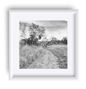 "The Path That Lies Ahead - BW" Matted Fine Art Print