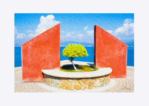 "Tranquil Surroundings in Manzanillo, Colima" Matted Fine Art Print