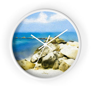 "The Jetty at Seven Mile Beach" 10" Fine Art Wall Clock