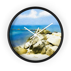 "The Jetty at Seven Mile Beach" 10" Fine Art Wall Clock