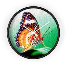 Load image into Gallery viewer, &quot;Malay Lacewing Butterfly 2&quot; 10&quot; Fine Art Wall Clock
