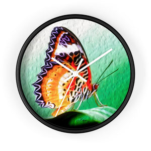 "Malay Lacewing Butterfly 2" 10" Fine Art Wall Clock